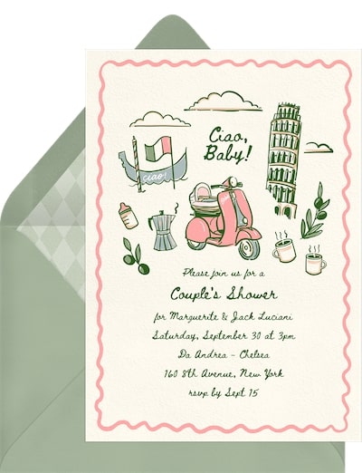 Co-ed baby shower invitations: Dolce Bambino Invitation