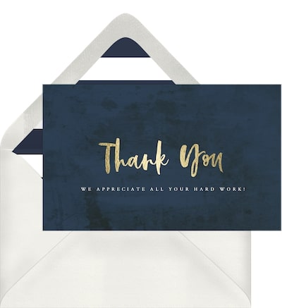 Dramatic Watercolor Thank You Note