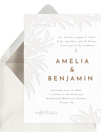 Dreamy Letterpress Invitation