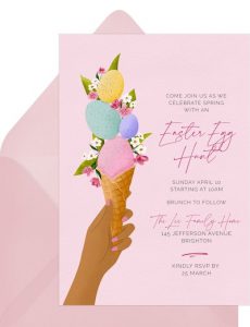 Easter Egg Cone Invitation