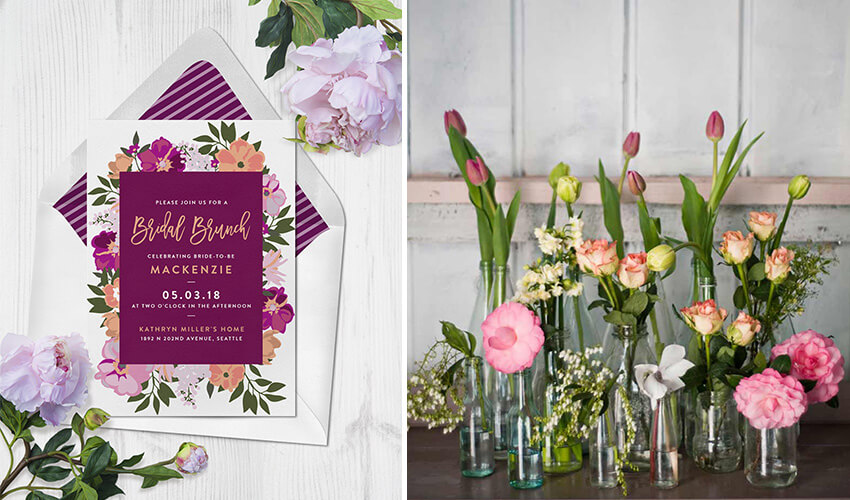 Easy Ideas and Invites for a DIY Springtime bridal brunch Party