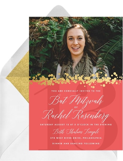 Effervescent Mitzvah Invitation