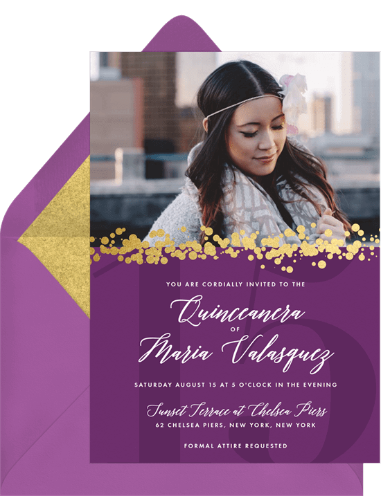 Effervescent Quinceanera Invitation