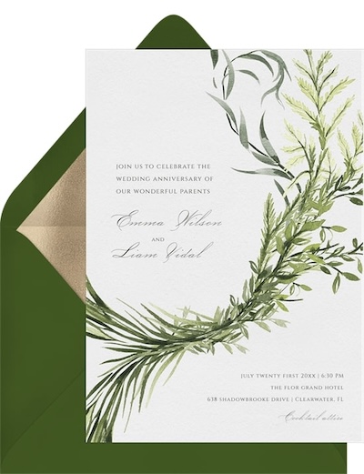 Elegant Foliage Invitation