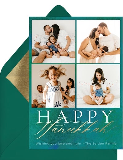 Elegant Hanukkah Card