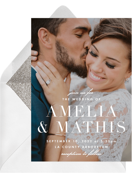 Wedding invitation sets: Elegant Overlay Invitation