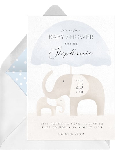 Elephant Mama Invitation