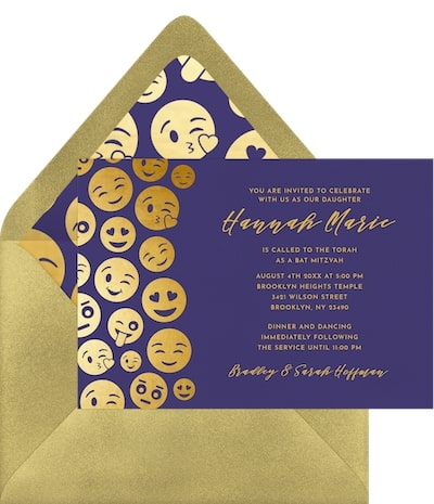 18th birthday party themes: Emojis Invitation