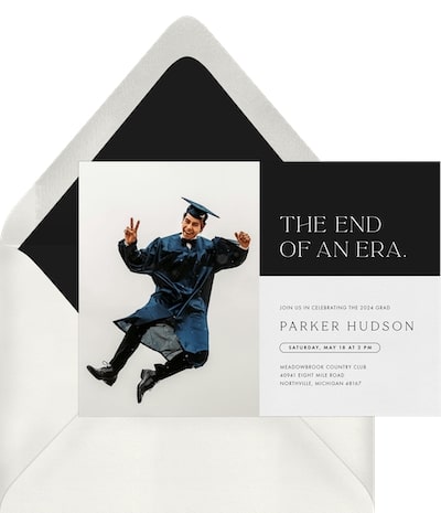 Graduation party checklist: Era Invitation