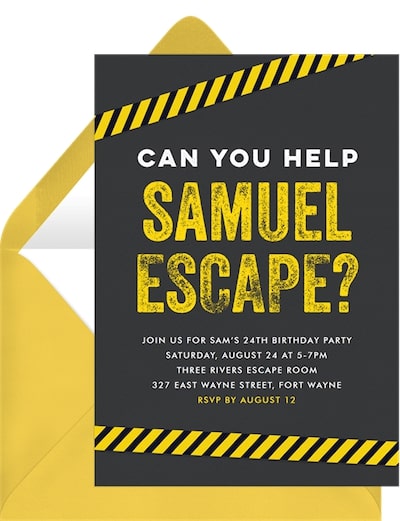 Escape Room Invitation