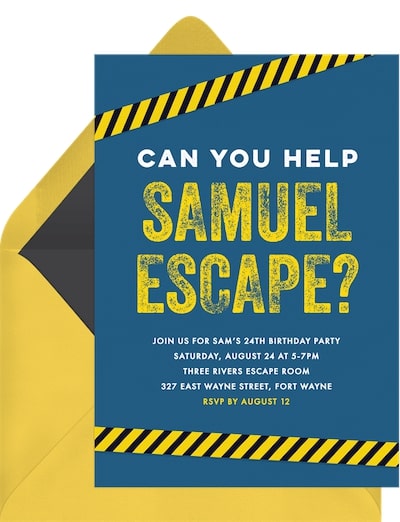 Escape Room Invitation