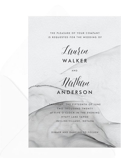Spring wedding ideas: Ethereal Beauty Invitation