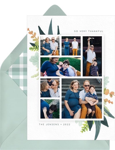 Thanksgiving greetings: Eucalyptus Bouquet Card