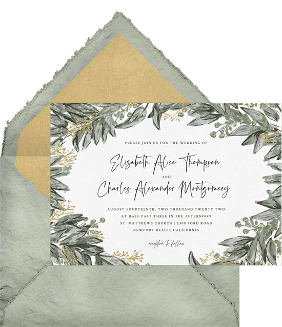 Eucalyptus Invitation