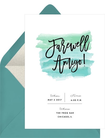 Farewell Amigo Invitation
