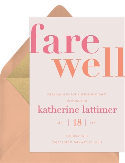 Farewell party: Farewell Friend Invitation
