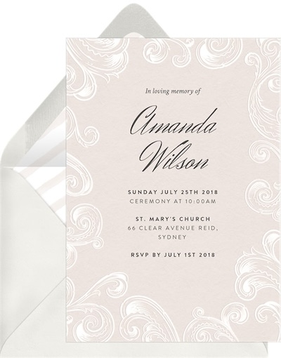 Feather Flourish Invitation