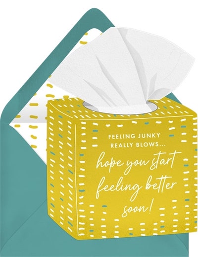 Sympathy cards: Feel Better Card