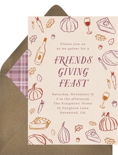 Festive Fall Feast Invitation