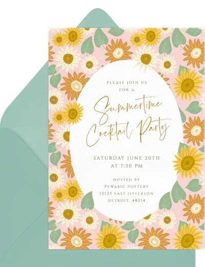 Festive Sunflowers Invitation