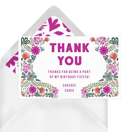 Fiesta Frame Thank You Note