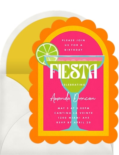 Pool party invitations: Fiesta Margarita Invitation