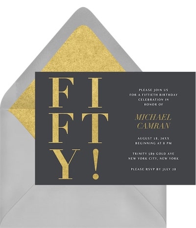 Fifty! Invitation