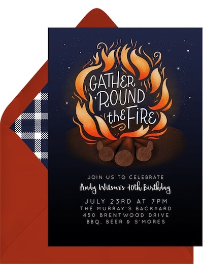Fire Pit Invitation