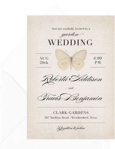 Butterfly invitations: Float Invitation