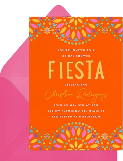 Wedding shower invitations: Flor de Mosaico Invitation
