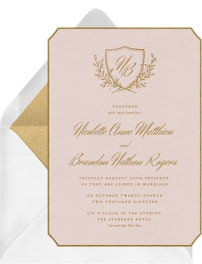 Floral Crest Invitation