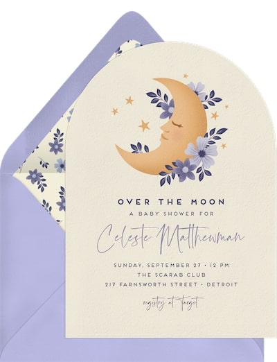 Floral Moon Invitation
