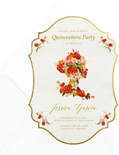 Floral Princess Invitation