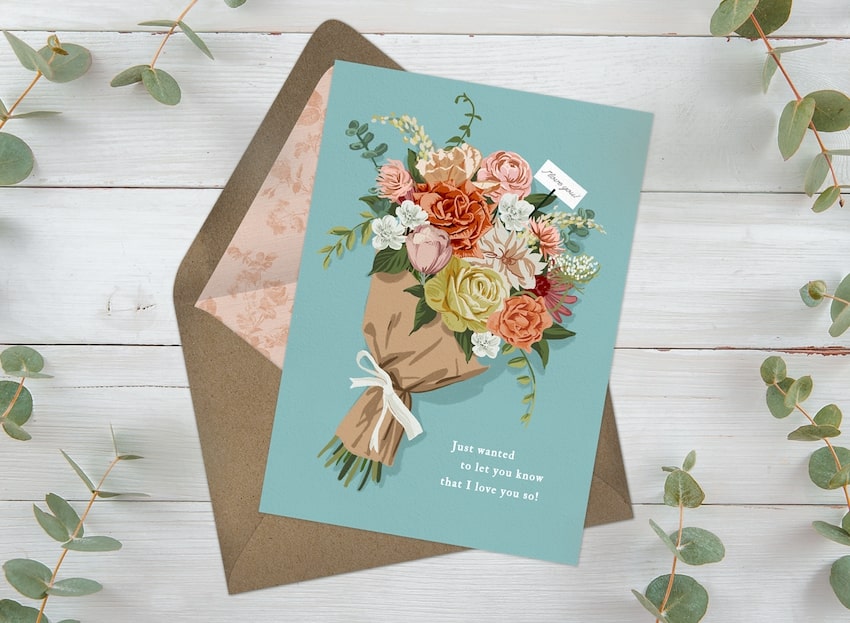 Love cards: Floral Sentiments Card