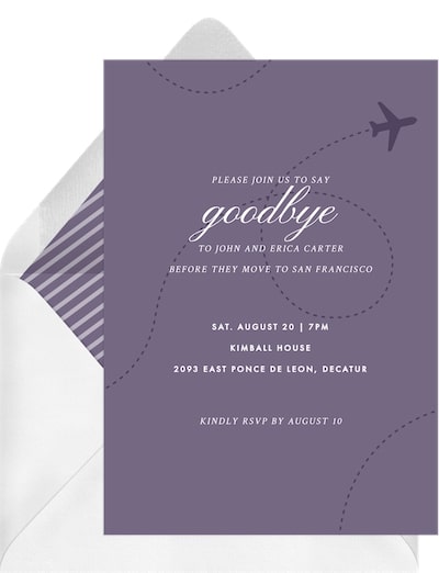 Fly Away Invitation