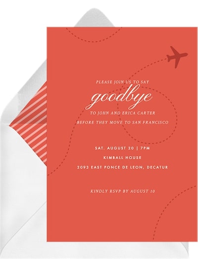 Fly Away Invitation