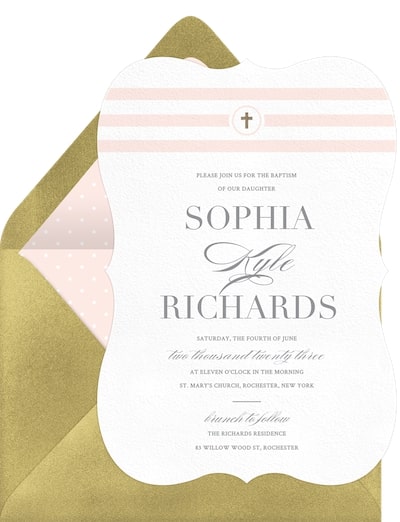 Foil Cross Invitation