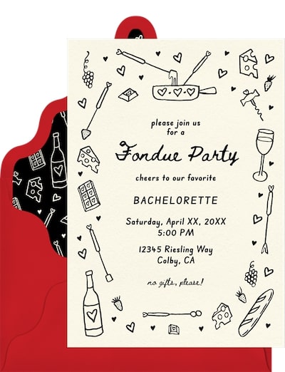 Fondue Fun Invitation