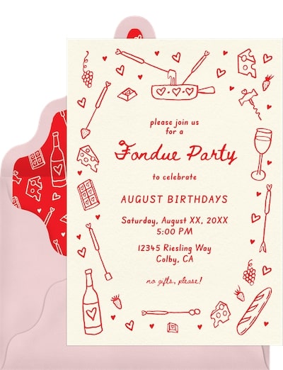 Fondue Fun Invitation