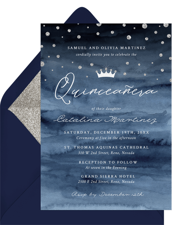 For a Princess Quinceanera Invitation
