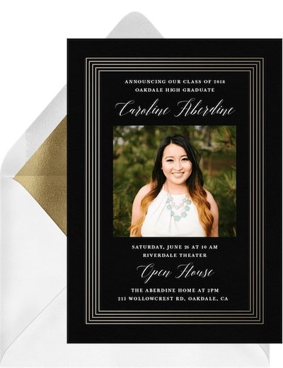Formal Gold Frame Invitation