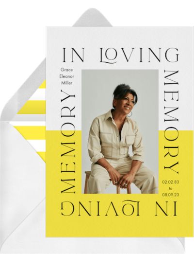 Framed Loving Memory Invitation