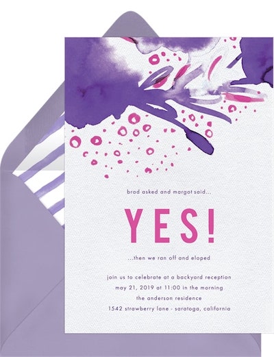 Free-spirited Watercolors Invitation