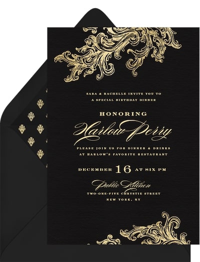 French Filigree Invitation