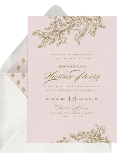 French Filigree Invitation