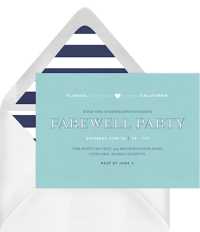Farewell party invitation: Friendly Send Off Invitation