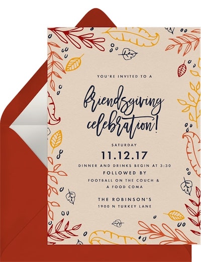 Friendsgiving Celebration Invitation