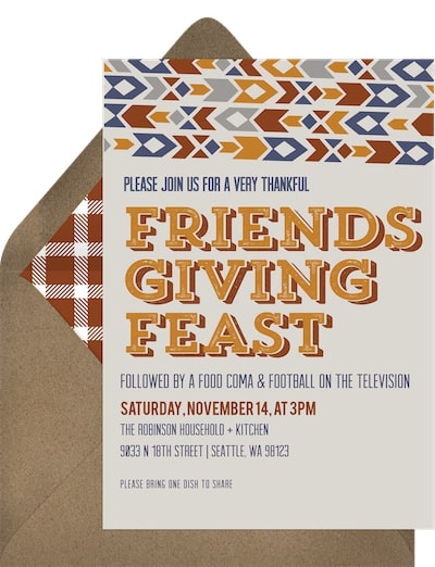 Friendsgiving invitations: Friendsgiving Feast Invitation