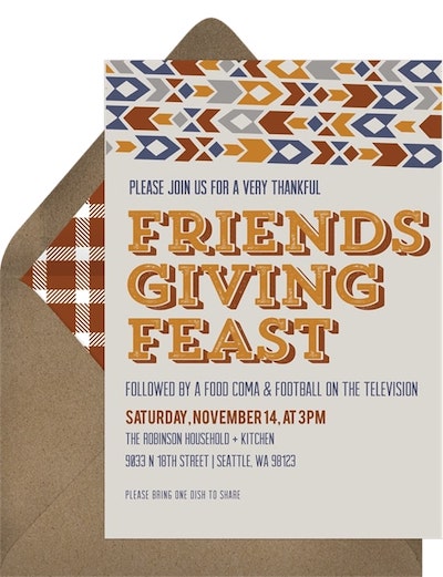 Friendsgiving Feast Invitation