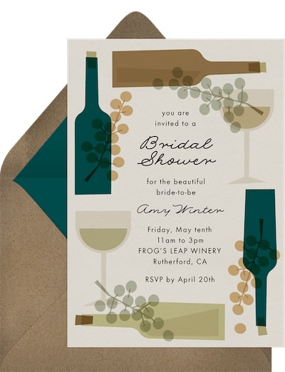 Wine tasting party ideas: Fruit of the Vine Invitation